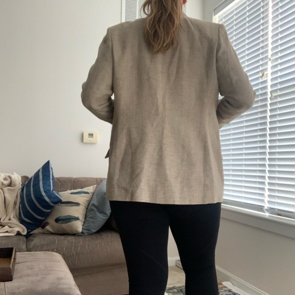 Vintage Tan Blazer (linen) - Picture 5 of 5